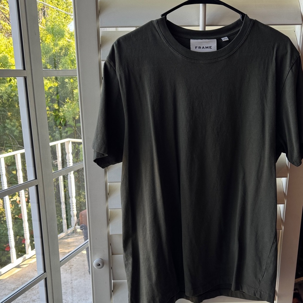 Frame Denim Men's Olive Short Sleeve Tee
